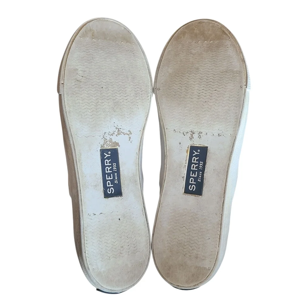 Sperry Leopard Print Slip On Canvas Shoes Women’s Size 8 Casual Sneakers